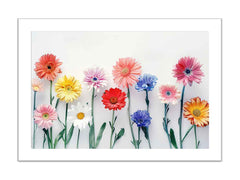 Watercolor Daisies Framed Print