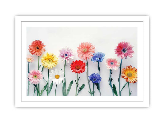 Watercolor Daisies Framed Print