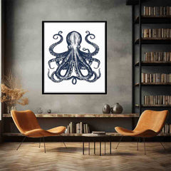Blue Cctopus Framed Print