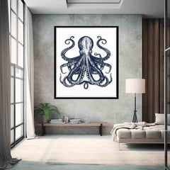 Blue Cctopus Framed Print