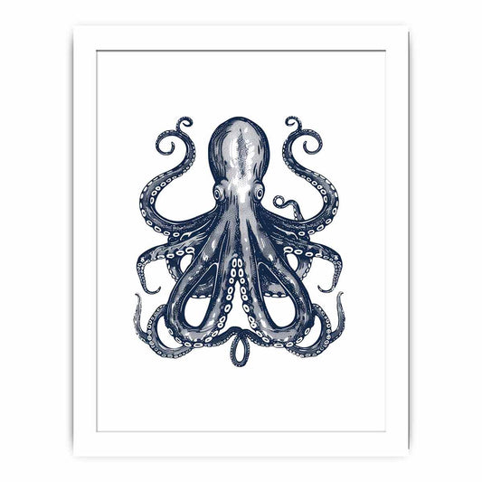 Blue Cctopus Framed Print
