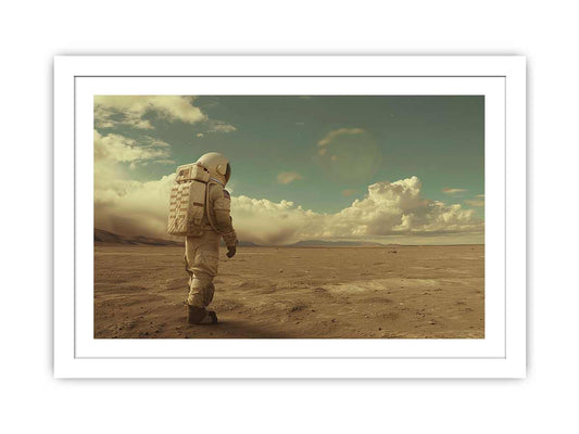 Astronaut Walk Framed Print