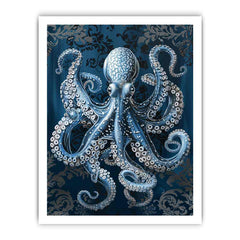 Blue Octopus Framed Print