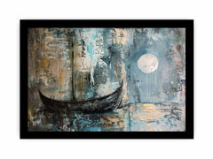 Antique Boat in Moonlight