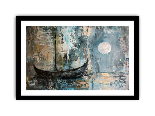Antique Boat in Moonlight