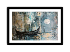 Antique  Boat in Moonlight