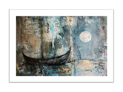 Antique  Boat in Moonlight