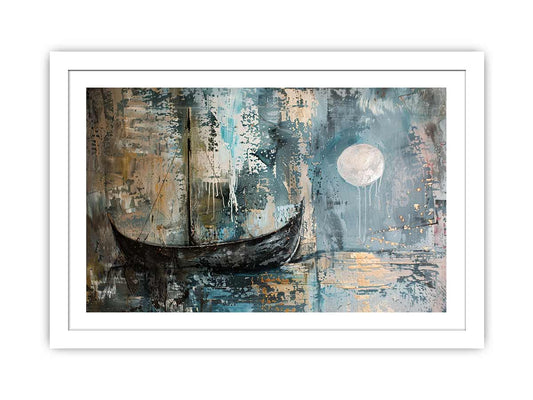 Antique  Boat in Moonlight