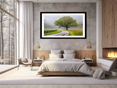 Foggy Road Framed Print