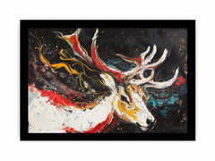 Abstract Stag Framed Print