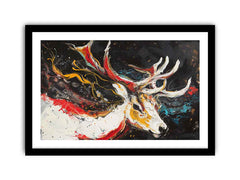 Abstract Stag Framed Print