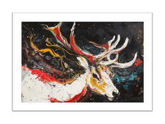 Abstract Stag Framed Print