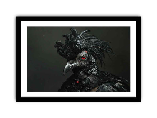 Black Cocky Framed Print