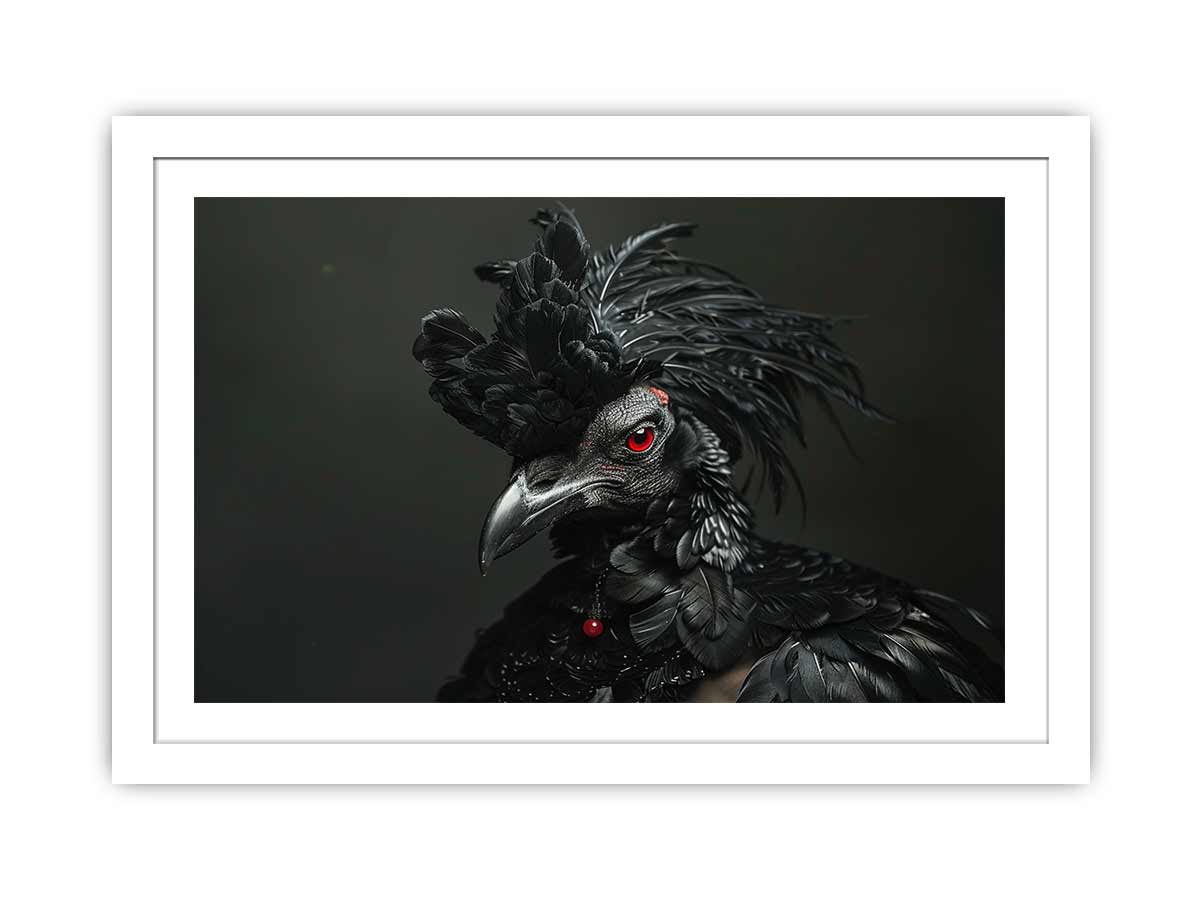  Black Cocky Framed Print
