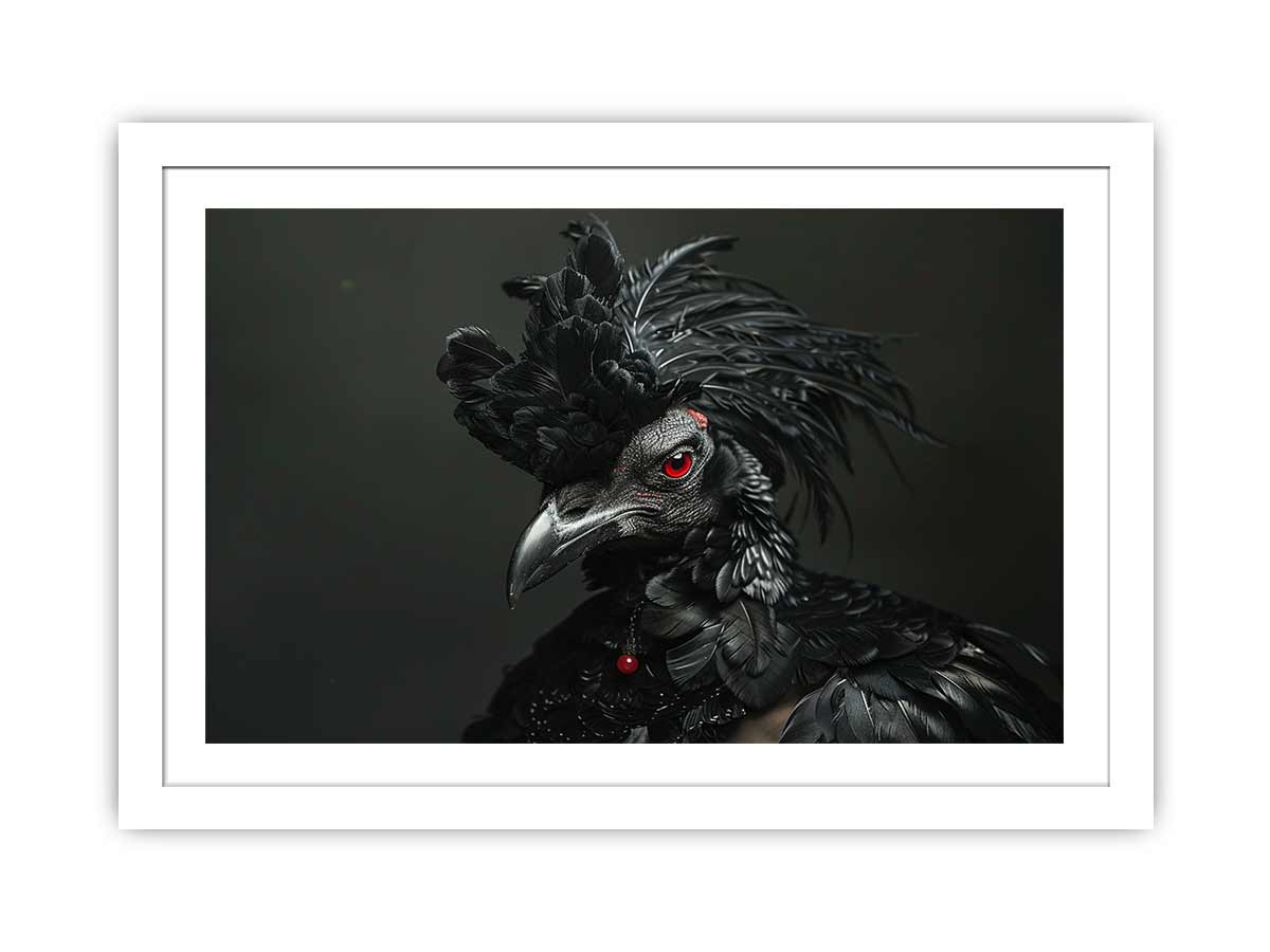 Black Cocky Framed Print