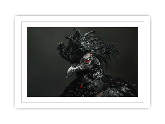  Black Cocky Framed Print