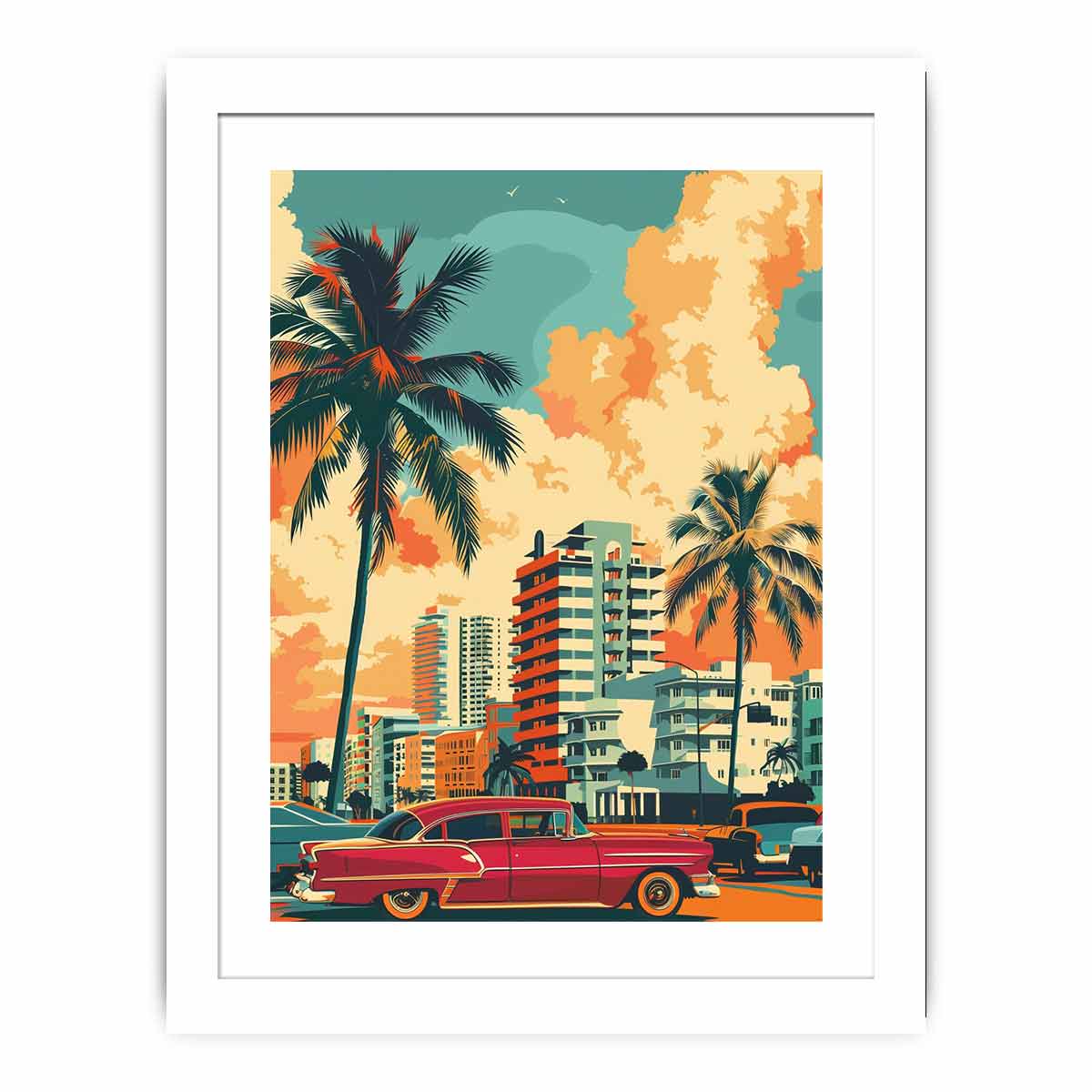 miami Framed Print Art