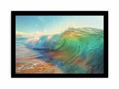 Rainbow Surf Framed Print