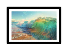 Rainbow Surf Framed Print