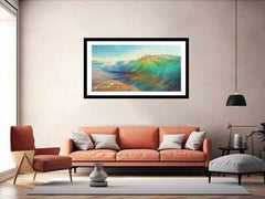 Rainbow Surf Framed Print