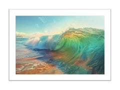 Rainbow Surf Framed Print