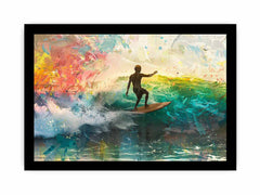 RainbowSurf Framed Print