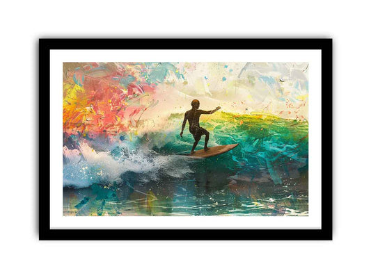 RainbowSurf Framed Print