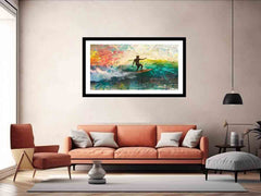 RainbowSurf Framed Print