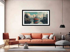 Ship in Port Framed Print