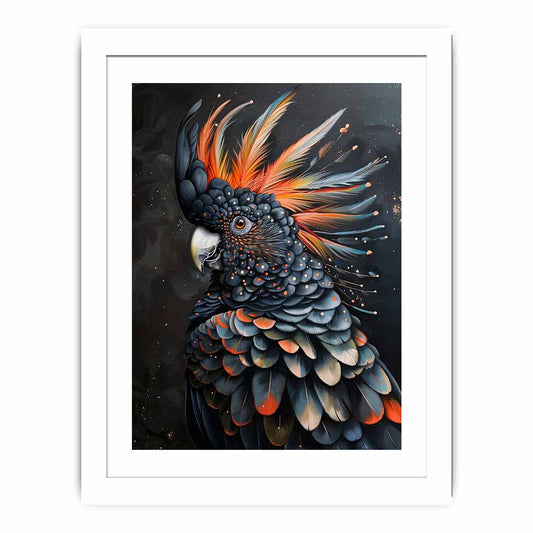 Cockatoo Black Framed Print