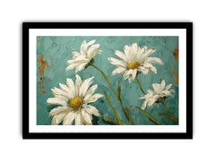 white daisies Framed Print