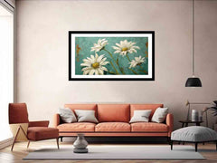 white daisies Framed Print