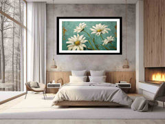 white daisies Framed Print