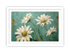 white daisies Framed Print