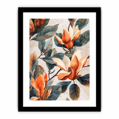 Watercolor Flower & Leaves