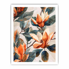 Watercolor Flower & Leaves