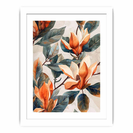Watercolor Flower & Leaves
