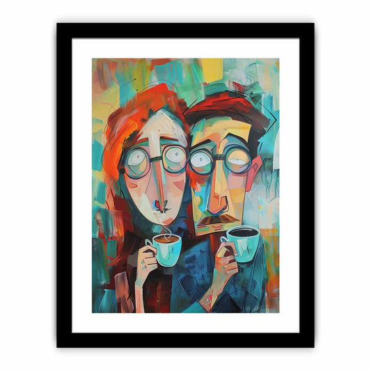 Coffee Couple Framed Print