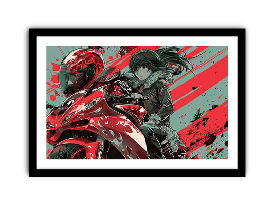 Anime Byke Framed Print