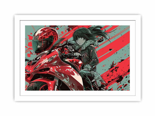 Anime Byke Framed Print