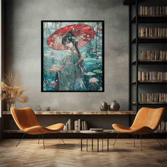 Japanise lady Framed Print