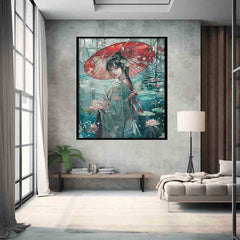 Japanise lady Framed Print