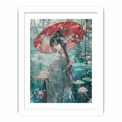 Japanise lady Framed Print