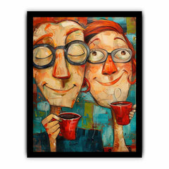 Coffee Friends Framed Print