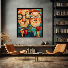 Coffee Friends Framed Print