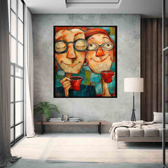 Coffee Friends Framed Print