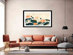 Watercolor lotus Framed Print