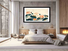 Watercolor lotus Framed Print