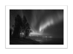 northern lights  balack &  white