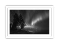 northern lights  balack &  white 